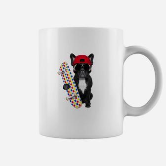 Bulldog Skateboard Coffee Mug - Seseable