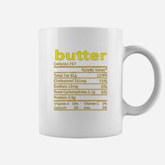 Butter Nutrition Funny Thanksgiving Costume Food Christmas Coffee Mug - Seseable
