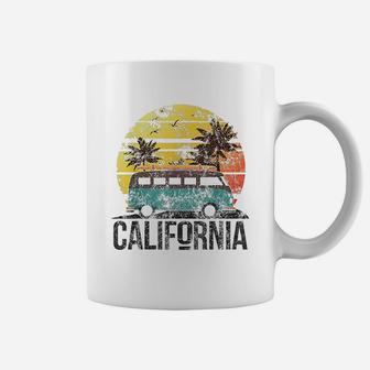 California Retro Surf Vintage Van Surfer Surfing Distressed Coffee Mug - Seseable
