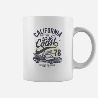 California West Coast Vintage Surf Beach Vacation Gift Coffee Mug - Seseable