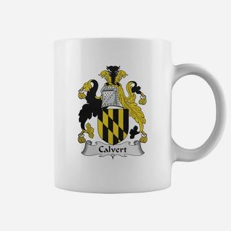 Calvert Family Crest / Coat Of Arms British Family Crests Coffee Mug - Seseable