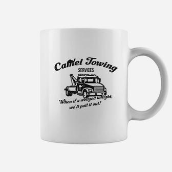 Camel Towing Funny Distressed Vintage Style Coffee Mug - Seseable