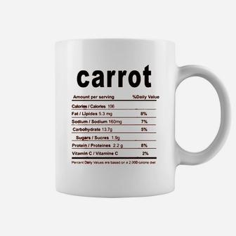 Carrot Costume Funny Food Nutrition Facts Coffee Mug - Seseable