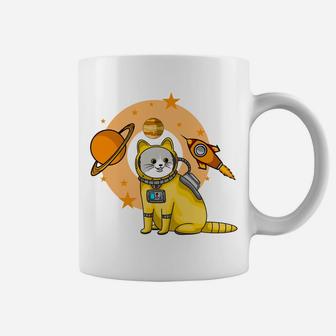 Cat Astronaut Funny Cartoon Desgin Pet Lovers Coffee Mug - Seseable