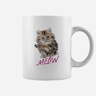 Cat Meow Kitty Funny Cat Coffee Mug - Seseable