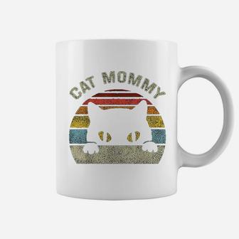 Cat Mommy Women Vintage Retro Black Cats Mom Mothers Day Coffee Mug | Seseable CA