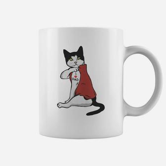 Cat Tattoo I Love Dad Fathers Day 2020 Coffee Mug - Seseable