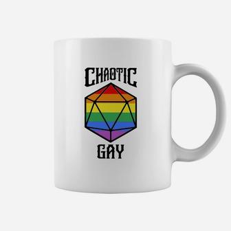Chaotic Gay Rainbow Dice Shirt Coffee Mug - Seseable