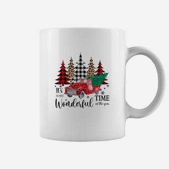 Christmas It Is The Most Wonderful Time Of The Year Colorful Christmas Trees Coffee Mug - Seseable