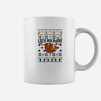 Christmas With Sloth Lazy Holidays Coffee Mug - Seseable
