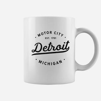 Classic Retro Vintage Detroit Michigan Motor City Coffee Mug - Seseable