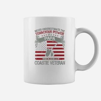 Coastie Veteran A Papa, best christmas gifts for dad Coffee Mug - Seseable
