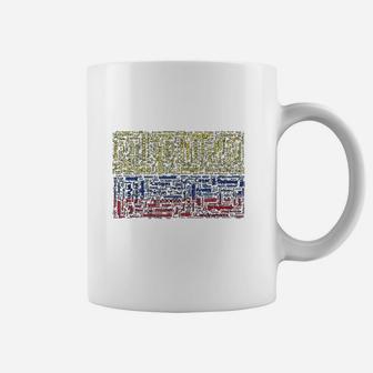 Colombian Flag With Colombian Cities Word Art Gift Coffee Mug - Seseable