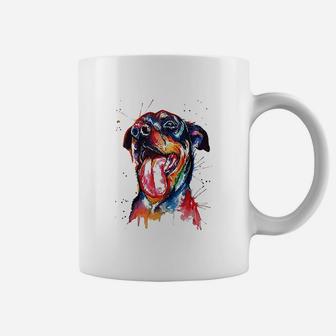 Colorful Rottweiler Dog Love-r Dad Mom Coffee Mug - Seseable