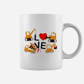 Construction Dump Truck Valentines Day Of Lover Coffee Mug - Seseable