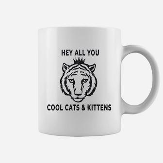 Cool Cats And Kittens Funny Tiger King Graphic Coffee Mug - Seseable