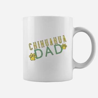 Cool Chihuahua Dad Dog Paw Print Gift Coffee Mug - Seseable