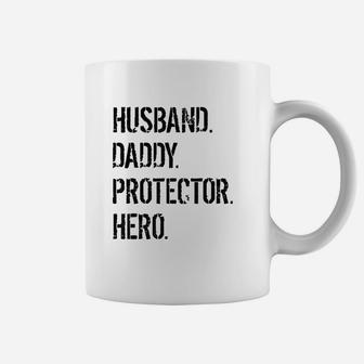Cool Father Gift Husband Daddy Protector Hero Coffee Mug - Seseable