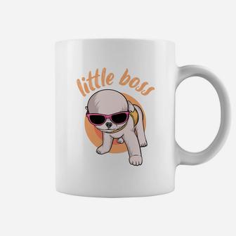 Cool Little Boss Funny Chihuahua Dog With Sunglasses Coffee Mug | Seseable UK