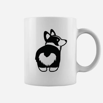 Corgi But Wall Animal Cute Dog Puppy Heart Love Rescue Coffee Mug - Seseable