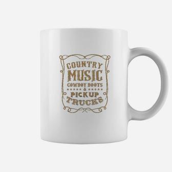 Country Music Cowboy Boots And Pick Up Trucks Coffee Mug | Seseable UK