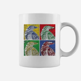 Crow Pop Art Vintage Raven Bird Lover Coffee Mug - Seseable