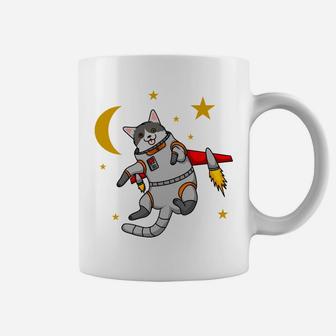 Cute Astronaut Cat Pet Funny Cartoon Animal Coffee Mug - Seseable