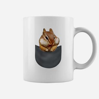 Cute Chipmunk Hanging Out In Pocket Squirrel Coffee Mug - Seseable