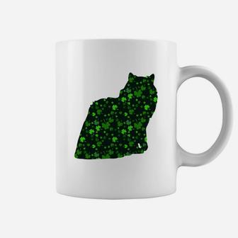 Cute Shamrock Himalayan Mom Dad Gift St Patricks Day Awesome Cat Lovers Gift Coffee Mug - Seseable