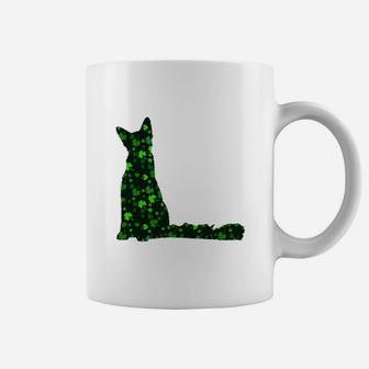 Cute Shamrock Laperm Mom Dad Gift St Patricks Day Awesome Cat Lovers Gift Coffee Mug - Seseable