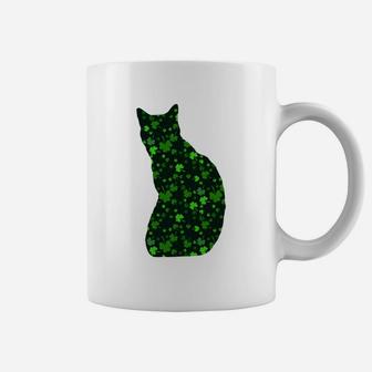 Cute Shamrock Manx Mom Dad Gift St Patricks Day Awesome Cat Lovers Gift Coffee Mug - Seseable