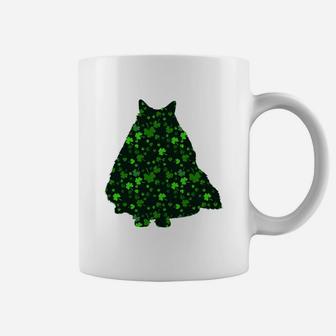 Cute Shamrock Norwegian Forest Mom Dad Gift St Patricks Day Awesome Cat Lovers Gift Coffee Mug - Seseable