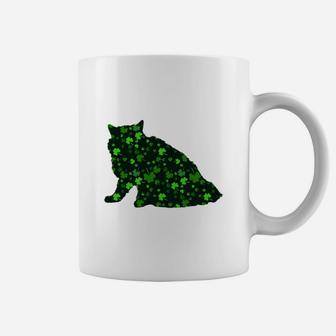 Cute Shamrock Selkirk Rex Mom Dad Gift St Patricks Day Awesome Cat Lovers Gift Coffee Mug - Seseable