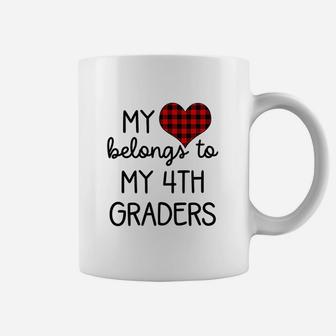 Cute Sweet Valentines Day Gift Idea For 4th Grade Teacher Coffee Mug - Seseable