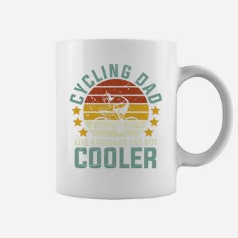 Cycling Dad Like A Regular Dad But Cooler Funny Vintage Gift Coffee Mug - Seseable