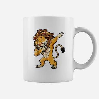 Dabbing Lion Meme Print Dab Cat Dance Coffee Mug - Seseable