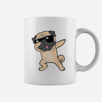 Dabbing Pug Dog Dab Animal Cool Sunglasses Coffee Mug - Seseable