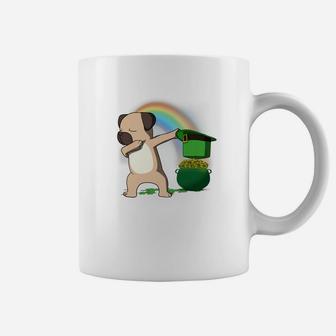Dabbing Pug Dog Leprechaun St Patricks Day Lucky Coffee Mug - Seseable