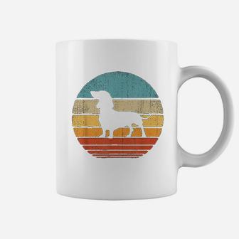 Dachshund Vintage Silhouette 60s 70s Retro Gifts Dog Lover Coffee Mug - Seseable