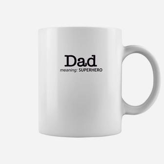 Dad Meaning Superhero Fun Men Father Gray Coffee Mug - Seseable
