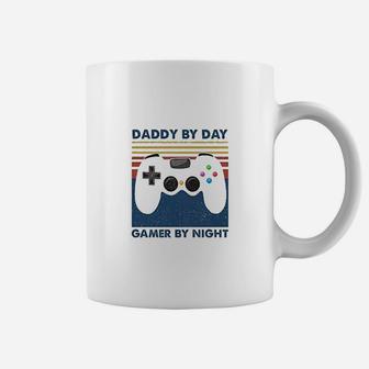 Daddy By Day Gamer By Night Funny Video Game Coffee Mug - Seseable