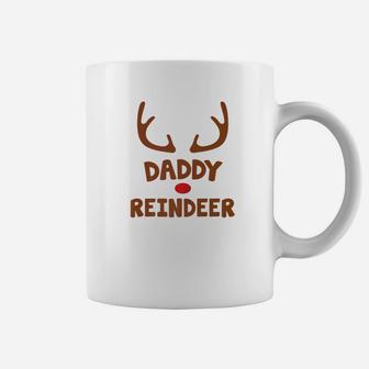 Daddy Christmas Reindeer Face Family Costume Coffee Mug - Seseable