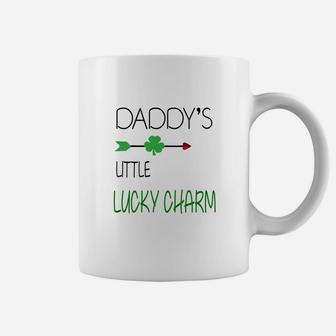 Daddys Little Lucky Charm Cute St Patricks Day Kids Coffee Mug - Seseable