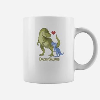 Daddysaurus Trex Father Baby Boy Dinosaurs Shirt Coffee Mug - Seseable
