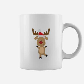 Dancing Rudolph Red Nosed Reindeer Merry Christmas Coffee Mug - Seseable