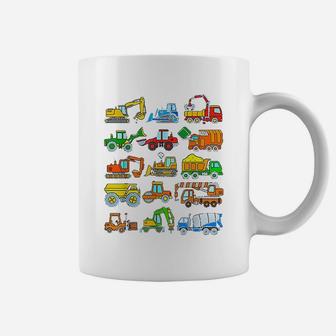 Digger Truck Boys Toddlers Kids Trucks Construction Vehicles Coffee Mug - Seseable