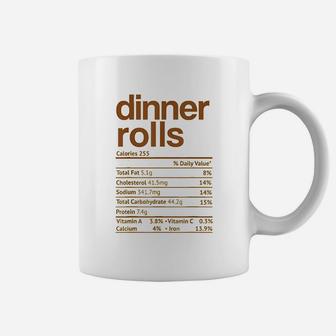Dinner Rolls Nutrition Facts Funny Thanksgiving Christmas Coffee Mug - Seseable