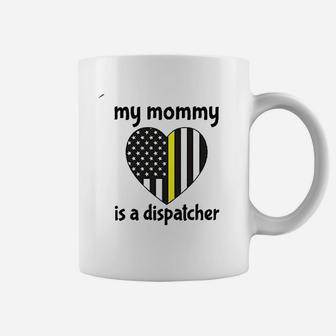 Dispatcher Mom Emergency Gold Line Flag Coffee Mug - Seseable