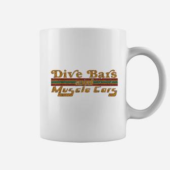 Dive Bars And Muscle Cars Vintage 70s Coffee Mug - Seseable