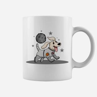 Dog Astronaut Walking In Space Cartoon Pet Coffee Mug - Seseable